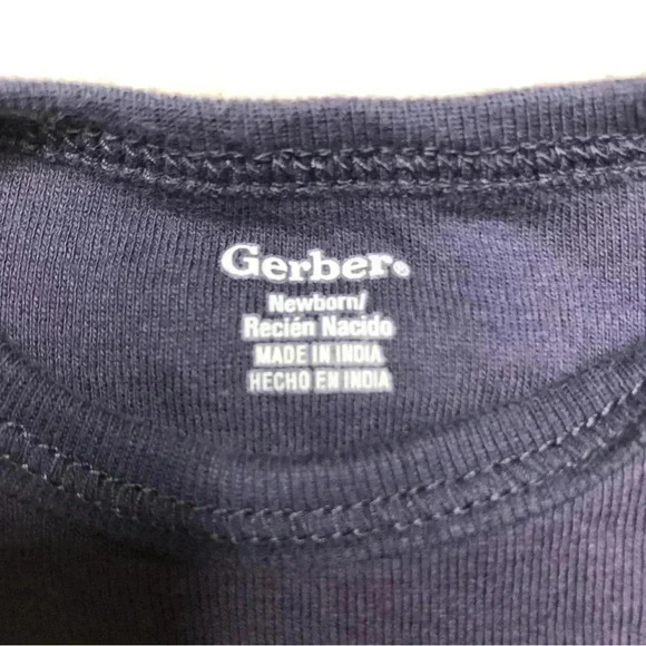 Gerber Onesie  Diaper Shirt Space Alien Blue Size Newborn - Picture 8 of 16